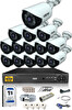 IDS 14 Kameralı 5 MP Lensli 1080p Gece Görüşlü Su Geçirmez Cepten İzle FHD Kamera Seti DS-2020HD-SET14