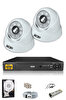 IDS Cepten İzle 250 İç 2 Kameralı 5mp Sony Lensli 1080p Fullhd Güvenlik Kamerası Sistemi - D-2028HD-SET2-250-X
