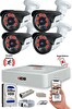 IDS 4 Kameralı 1080p FHD 5MP Sony Lensli Gece Görüşlü A1522 Güvenlik Kamerası Seti DS-2015HD-SET4-320-1522