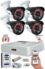 IDS 4 Kameralı 5MP Sony Lensli FHD Gece Görüşlü A1521 Güvenlik Kamerası Sistemi DS-2015HD-SET4-320-1521