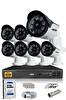 IDS 7 Kameralı Cepten İzle 5mp Sony Lensli Full HD Gece Görüşlü Güvenlik Kamerası Sistemi  DS-2015HD-SET7-ARRAY