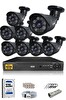 IDS 8 Kameralı Cepten İzle 5mp Sony Lensli Full HD Gece Görüşlü Güvenlik Kamerası Sistemi DS-2015HD-SET8-320-BLACK