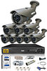 IDS 9 Kameralı 5 MP Lensli 1080p Full HD Gece Görüşlü Su Geçirmez Cepten İzle Kamera Seti DS-2073HD-SET9