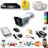 Qromax 1 Kamera Araç İnsan Yüz Gece Renkli Gösteren Hareket Algılayan 5 MP Lensli 1080P Güvenlik Kamerası Seti 906w-114-01
