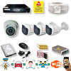 Qromax 4 Kamera Araç Yüz Hareket Algılayan Gece Görüşlü 5MP Sony Lensli 1080P Full HD Güvenlik Kamerası Seti QRBT104-3_506 1_D136