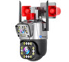 Yoosee YS-17 Çift Kameralı Alarmlı Mavi-Kırmızı Çakarlı FHD Alan Belirlemeli Güvenlik Kamerası