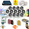 Qromax 13 Kameralı Gece Renkli Gösteren Hareket Algılayan 5MP Sony Lensli 4 Ultra Warm Ledli Kamera Seti 2304W-9016
