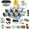 Qromax 7 Kameralı IP Set Yapay Zeka Özellikli Gece Renkli Gösteren Sesli 6 Warm Ledli 4K FHD IP Güvenlik Kamerası Seti 4386WS