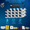 Qromax 15 Kameralı Set Gece Renkli Gösteren Hareket Algılayan 5 Mp Sony Lensli 1080p Full HD Güvenlik Kamerası Seti 908W-9016-15