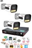 Fury 3 Kameralı Su Geçirmez 1080P 4x Ultra Ledli Gece Renkli Güvenlik Kamera Seti 5500 1 TB