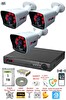 Fury 3 Kameralı 5 MP Lensli 1080P 2 MP Görüntü 6 Atom Gece Görüşlü FHD Güvenlik Kamerası 5525A 1 TB