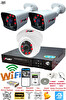 Fury 3 Kameralı 5 MP 3.6MM Lens 2 MP Görüntü 6 Atom Led Gece Görüşlü FHD Güvenlik Kamera 5525di 1 TB