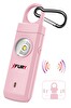 Fury 130db Yüksek Sesli Işıklı Şarj Edilebilir Kişisel Güvenlik Alarmı ve Anahtarlık - Pembe