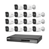 Hikvision DS-2CD1047G2H-LIUF 14 Kameralı 4 MP ColorVu IP Güvenlik Kamera Seti  (Dahili Mikrofonlu)