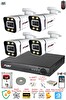 Fury 4 Kameralı FHD Gece Renkli - Su Geçirmez Ultra Led Güvenlik Kamerası Seti 1 TB