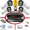 Bises 4 Kameralı Hareket Algılayan 5 MP Lens 4 Warm Led Gece Renkli Gösteren Güvenlik Kamerası Seti BS 2304W