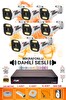 Fury 8 Kameralı Sesli 6 Warm Led Gece Renkli Görüş Su Geçirmez Güvenlik Kamerası Seti 500GB