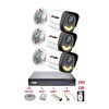 Fury 3 Kameralı 4 Warm LED Gece Renkli Görüş Cepten İzle Su Geçirmez Güvenlik Kamerası Seti 250 GB