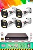 Fury 4 Kameralı 6 Warm Led Gece Renkli Görüş-Cepten İzle-Su Geçirmez Güvenlik Kamera Seti 1TB