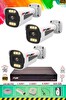 Fury 3 Kameralı 6 Warm Led Gece Renkli Görüş-Cepten İzle-Su Geçirmez Güvenlik Kamera Seti 320GB