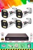 Fury 4 Kameralı 6 Warm Led Gece Renkli Görüş-Cepten İzle-Su Geçirmez Güvenlik Kamera Seti 320GB