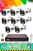 Fury 8 Kameralı 6 Warm Led Gece Renkli Görüş-Cepten İzle-Su Geçirmez Güvenlik Kamerası Seti 250GB