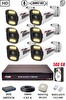 Fury 6 Kameralı Sesli 4mp Gece Renkli Su Geçirmez IP Güvenlik Kamerası Seti 1506s 500GB