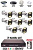 Fury 8 Kameralı 4 MP Gece Renkli Su Geçirmez IP Güvenlik Kamerası Seti 1506 250GB