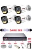 Fury 4 Kameralı Sesli Gece Renkli Görüş Güvenlik Kamerası Su Geçirmez Güvenlik Kamerası Seti 5590s 250GB