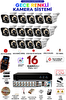 Prolife 16 Kameralı 5 MP Full HD Gece Renkli Yüz ve Araç Algılamalı Kuruluma Hazır Full Güvenlik Kamerası Seti