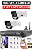 IDS 2 Kameralı Full HD Güvenlik Kamerası Seti Gece Görüşlü 9 LED Cepten İzle 320 GB