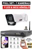IDS 1 Kameralı Full HD 1080P 5MP Lensli 9 LED Gece Görüşlü Güvenlik Kamerası Seti Hard Disksiz
