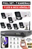 IDS 7 Kameralı 1080P FullHD 5MP Lensli 9 LED Gece Görüşlü Güvenlik Kamerası Seti 320 GB