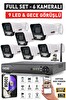 IDS 6 Kameralı 5MP Lensli FullHD 1080P Gece Görüşlü 9 LED Güvenlik Kamerası Seti 320 GB