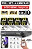 IDS Sesli 4 Kameralı Full HD Gece Renkli ve Işıklı Güvenlik Kamerası - Kamera Seti 2 TB Disk