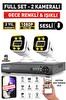 IDS Sesli 2 Kameralı Full HD Gece Renkli ve Işıklı Güvenlik Kamerası - Kamera Seti Hard Disksiz