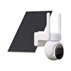 Alpsmart 4G Solar-Güneş Enerjili 4MP Wifi 4MM lens 128 GB Hafıza Gece Görüşlü Dış Ortam Motorize Güvenlik Kamerası AS660-128GB