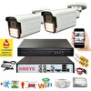 Bises 2'li Araç İnsan Yüz Tanımalı Hareket Algılayan 5 MP Lens 15 Warm Led Gece Renkli Kamera Seti 5915W