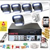 Bises 5'li Araç İnsan Yüz Tanımalı Hareket Algılayan 5 MP Lens 12 Warm Led Gece Renkli Kamera Seti 3312W