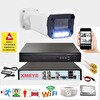 Bises 1'li Hareket Algılayan 5 MP Lens 4 Warm Led Gece Renkli Gösteren Güvenlik Kamerası Seti BS 3404W