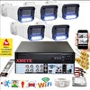 Bises 5'li Araç İnsan Yüz Tanımalı Hareket Algılayan 5 MP Lens 4 Warm Led Gece Renkli Kamera Seti 3404W