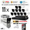 Karer 11'li IP Kamera Poeli 5MP Ultra HD 4K 1920 Çözünürlük Sesli Gece Renkli Görüş İnsan ve Plaka Algılamalı Set