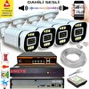Bises 4'lü Yapay Zeka Destekli 5 MP Görüntü POE li Sesli 6 Warm Led Gece Renkli IP Kamera Seti 4386WS