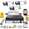 Bises 3'lü Sesli Araç İnsan Yüz ve Hareket Algılayan 5 MP Lens 12 Warm Led Gece Renkli Kamera Seti 312WS