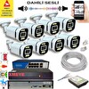Bises 8'li Yapay Zeka Destekli 5 MP Görüntü POE li Sesli 6 Warm Led Gece Renkli IP Kamera Seti 4386WS