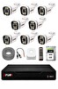 Fury 8 Kameralı 5MP Lens 1080P 6 Warm LED Renkli Gece Görüşlü Güvenlik Kamera Sistemi 320GB 1606