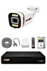 Fury 1 Kameralı 5MP Lens 1080P 6 Warm LED Renkli Gece Görüşlü Güvenlik Kamera Sistemi 1TB 1606