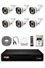 Fury 6 Kameralı 5MP Lens 1080P 6 Warm LED Renkli Gece Görüşlü Güvenlik Kamera Sistemi 320GB 1606