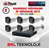 Dahua 6 Kameralı 4 MP Wiz Color Dahili Mikrofonlu İp Güvenlik Kamera Seti