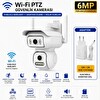 Bises 6 MP Wi-Fi PTZ Çift Lensli 12 V Adaptör Dahil Dış Mekan Akıllı Güvenlik Kamerası WİFİ_BS_W2
